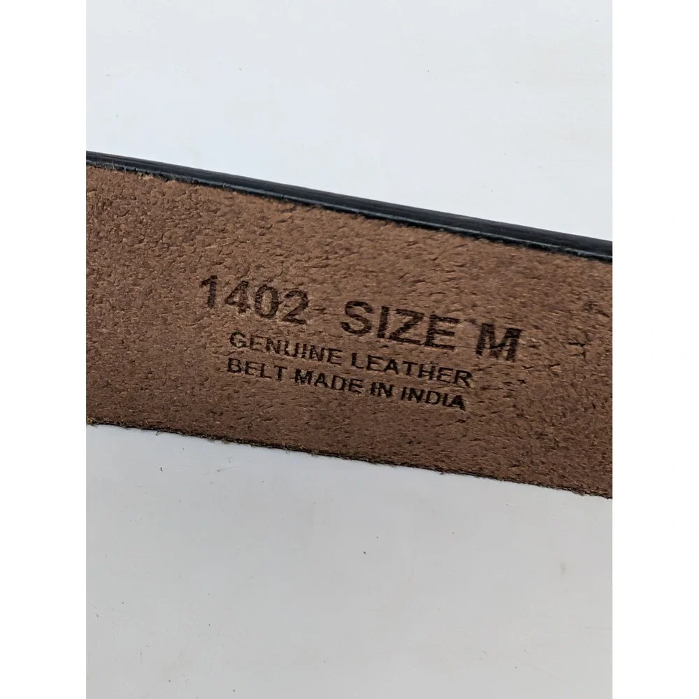 Camouflage Genuine Leather Double Prong Belt Forest Oak Camo 1402 Mens Size M